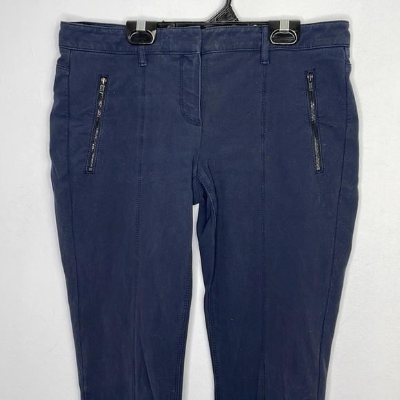 THEORY navy made in USA stretchy skinny pants - Picture 2 of 11